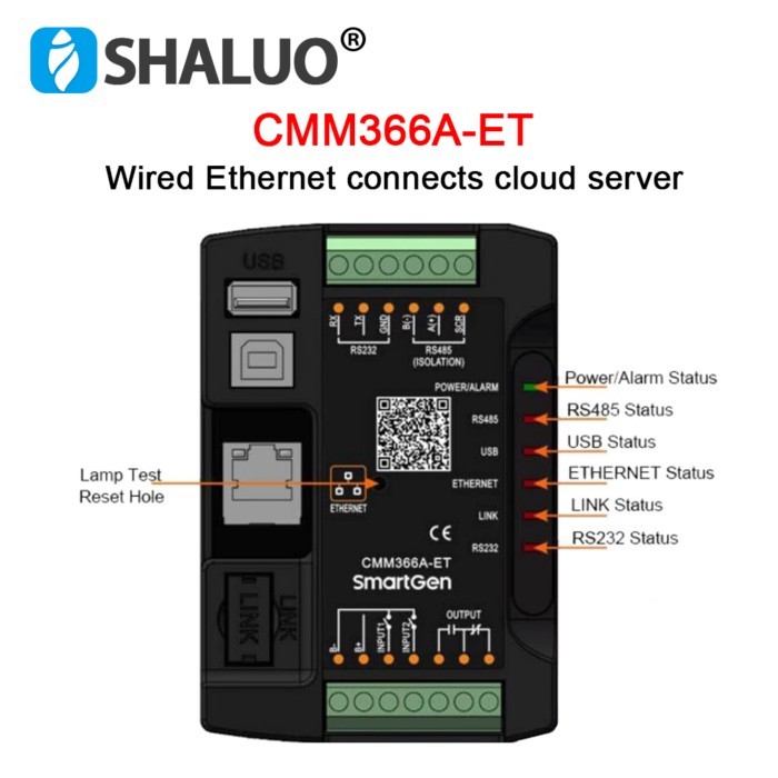 SmartGen CMM366A-ET Wired Ethernet CMM366A WIFI Cloud Server Communication Module Internet Monitor
