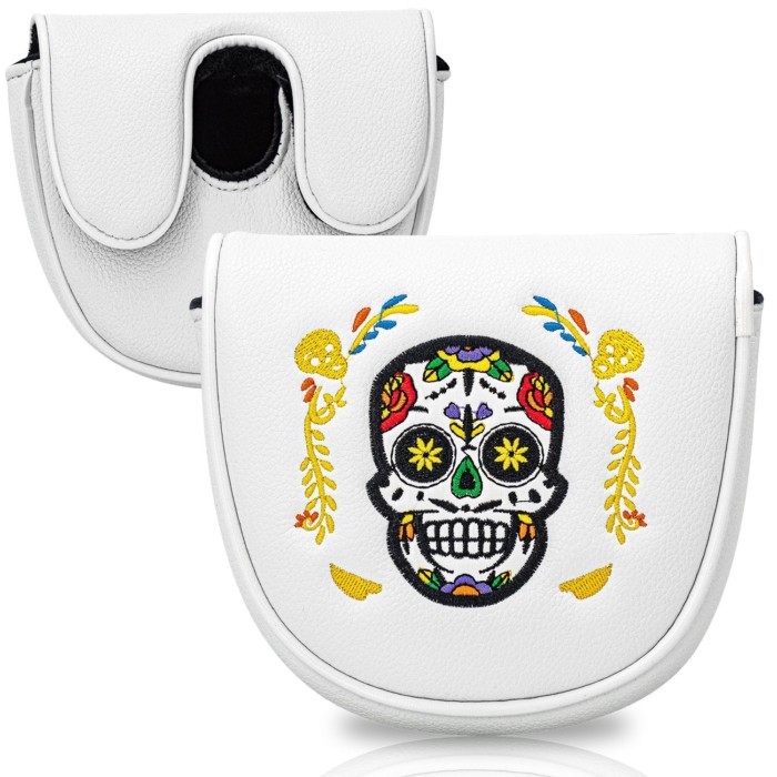 Cross-borderขายส่งกอล์ฟคลับฝาครอบป้องกันSkull LAB DF3 ปิดแม่เหล็กที่แข็งแกร่งUniversal Putterฝาครอบ
