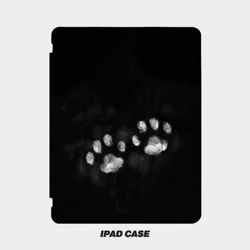 Premium Two Dogs Paw Print ipad37cm Protective Case Apple Tablet Protective Case with Pen Slot Acryl