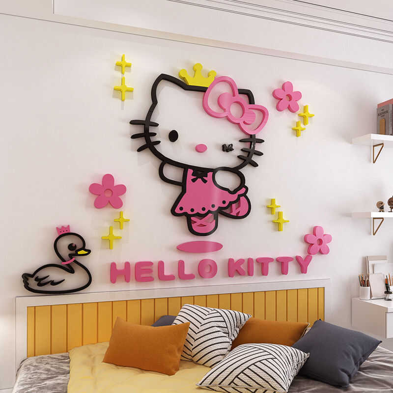 3D Cartoon Wall Stickers For Kids Princess Bedroom