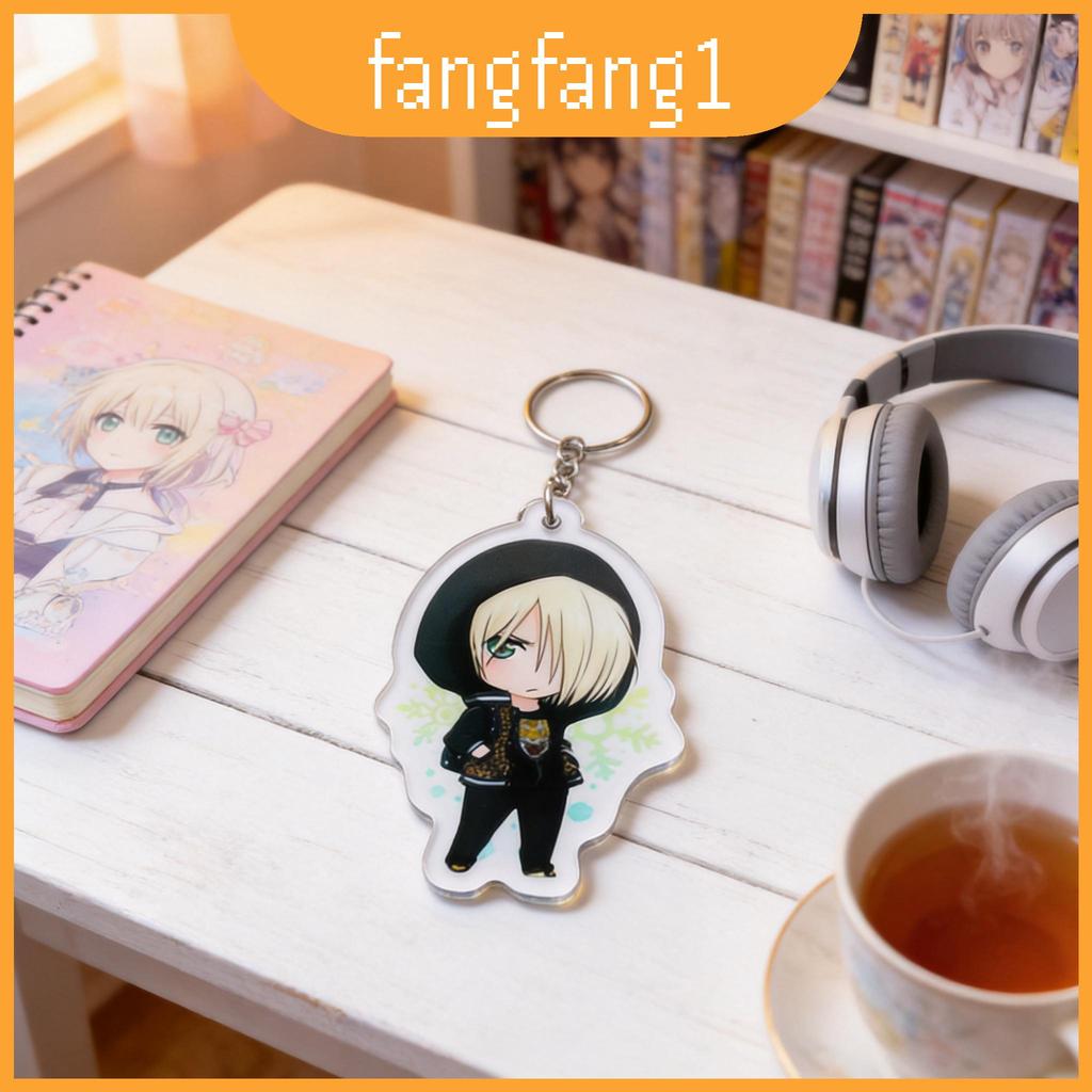 Yuri On Ice Anime Character อะคริลิคพวงกุญแจกันรอยขีดข่วนสําหรับนักสะสมพื้นผิว