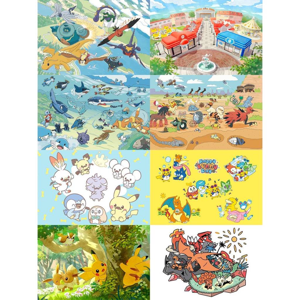 11 รุ่น 600*350*2 มม.Diy Pokemon Playmat - Pikachu Eevee Charizard Garchomp Kyogre PTCG Battle Card 