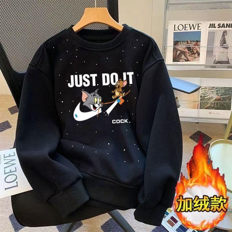 ฤดูใบไม้ร่วงและฤดูหนาวของเด็กชายสไตล์อเมริกัน Starry Sky Retro อเมริกันแบรนด์อินเทรนด์ Plus กํามะหยี