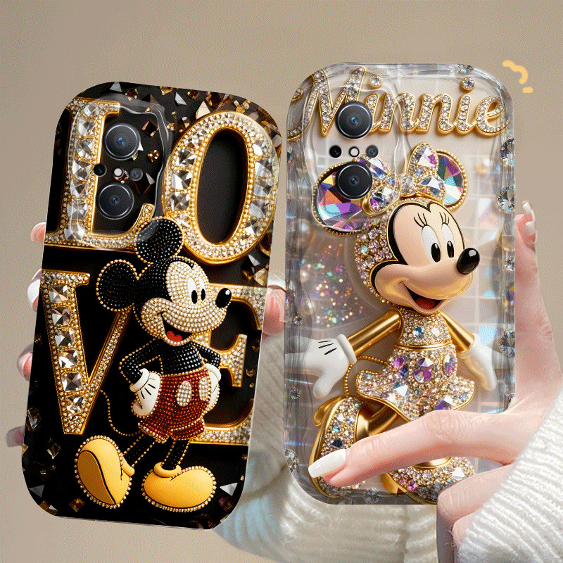 ปลอกสําหรับ TECNO Camon 30 40 Prime Pro 5G 4G CL679 หรูหราแฟชั่นน่ารัก Mickey Minnie การ์ตูน 2D ซิลิ