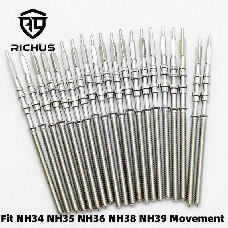 RICHUS NH34 NH35 NH36 อะไหล่นาฬิกา แกนเม็ดมะยมสแตนเลส สำหรับกลไก NH34 NH35 NH36 NH38 NH39