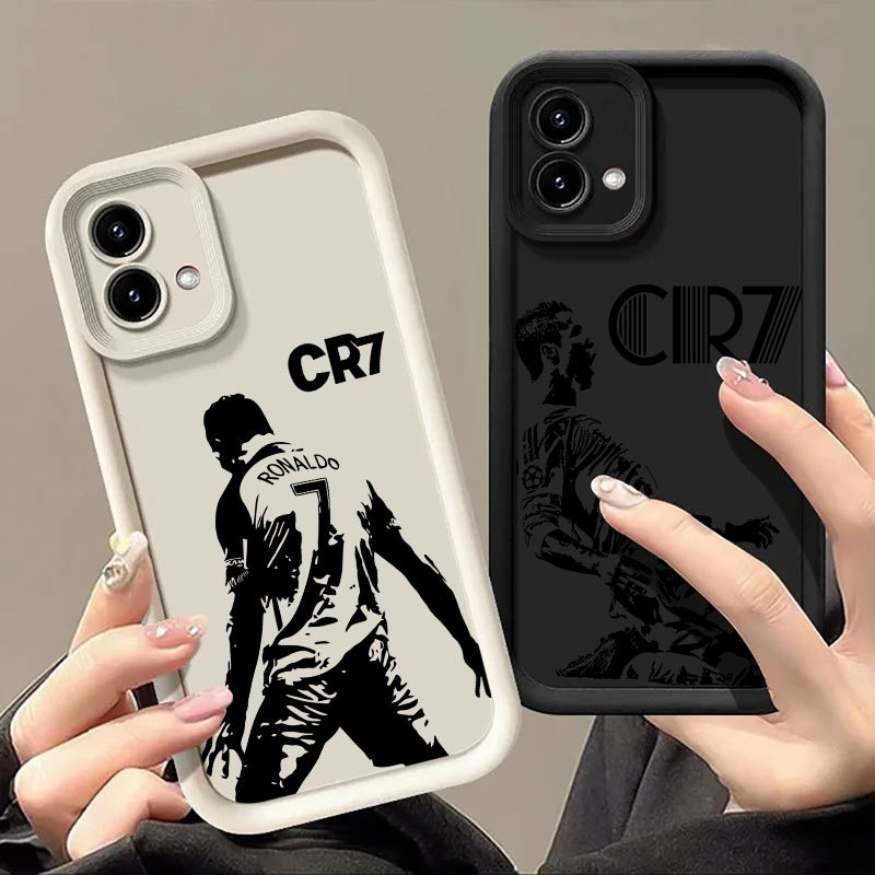 เครื่องเล่นเพลง CR7 เคสโทรศัพท์สําหรับ Motorola MOTO G100 G86 G85 G84 G56 G54 G75 G60 Edge 40 Neo Ed