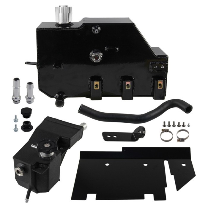 Aluminum Primary Degas Tank+Secondary+Degas Tank Kit For Ford F250 F350 Super Duty 6.7L Powerstroke