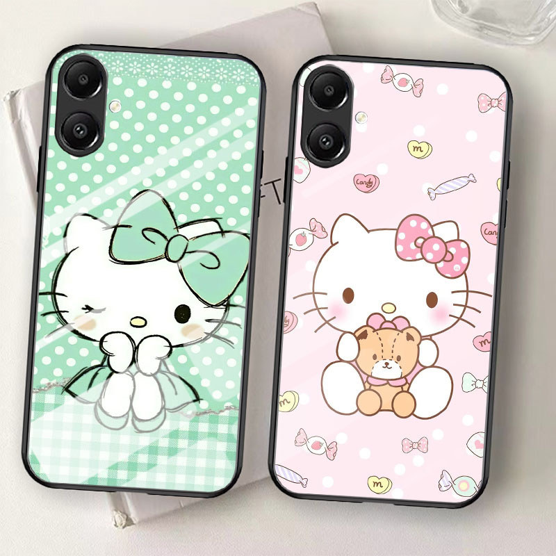 T-15 Hello Kitty กระจกนิรภัยสําหรับ Samsung Core A04 M04 A03 F04 A05 A04e A06 5G กรณี