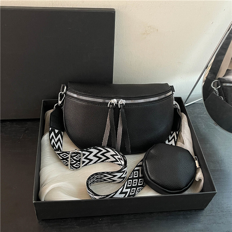 Trend Fashion Movement Shoulder Bag Crossbody Saddle Bag Handbag