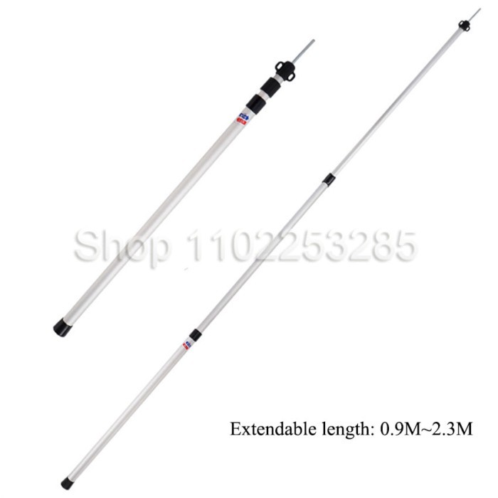 Thicken Aluminum Alloy Tent Pole Beach Shelter Tarp Awning Pole Poles Adjustable Tent Support Rods