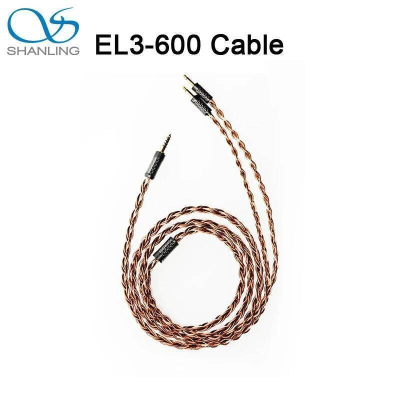 ใหม่ Shanling EL3-600 ทองแดงคริสตัลเดี่ยวอัพเกรดสายหูฟัง 1.2M 6N คริสตัลทองแดงสายหูฟังสําหรับ HW600 
