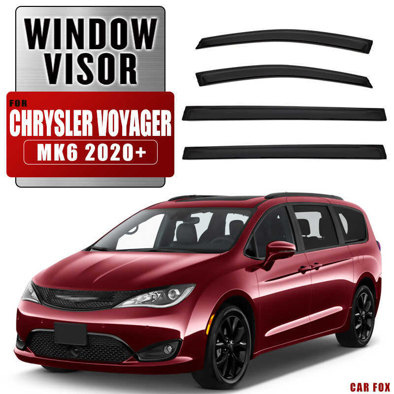 เหมาะสําหรับ Chrysler Voyager Window visorsler Voyager Window visor กันฝน Sun visor