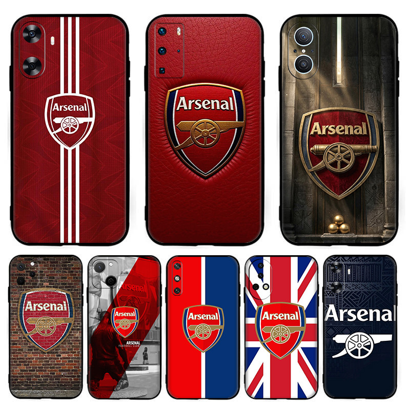 สําหรับ Huawei Nova 2i 2 Lite 3 3i 4E 5i 5T 7 10 SE 8i Y61 Arsenal Football Club นุ่มสีดํา TPU เคสโท