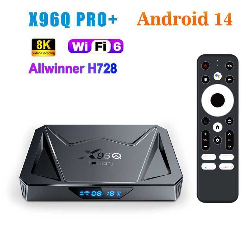 X96QPRO+H728 กล่องทีวีไร้สาย wifi6 Gigabit Network Set-Top Box Android 14 Bluetooth tvbox