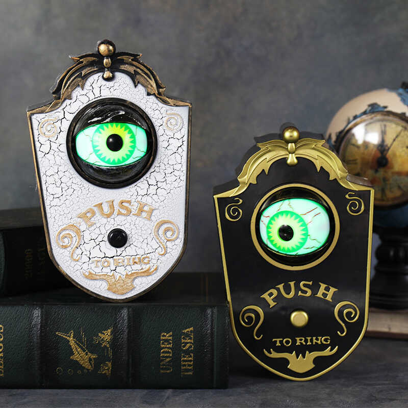 ฮาโลวีน Spider Doorbell Luminous Electric Voice Cyclops Doorbell Bar Secret Room Tricky Props