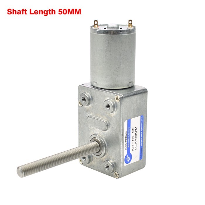 4632-370 12V Volt DC Worm Gear Reducer M6 Screw Shaft Length 50MM 3V6V24V Worm Geared Motors Revers