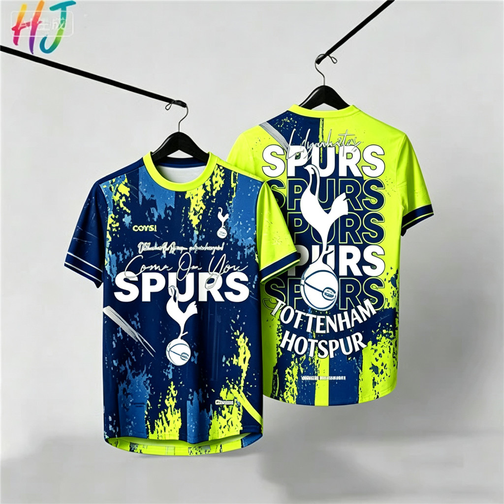 Spurs jersey ชุดกีฬาแบบกําหนดเอง ชื่อผู้ชายหมายเลข Tottenham Hotspur เสื้อฟุตบอลแขนสั้น