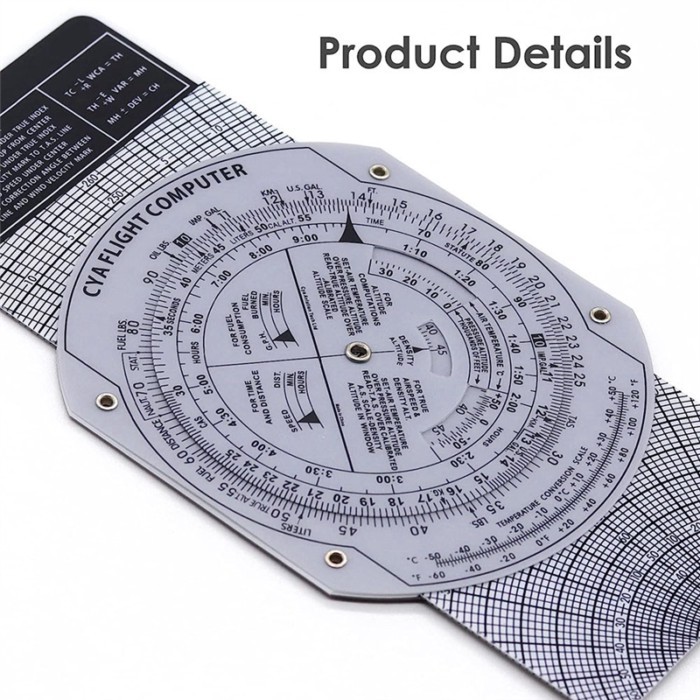 L68AE6B Flight Computer Aviation Plotter Circular Slide Rule Used in Aviation Flight Training Pilot