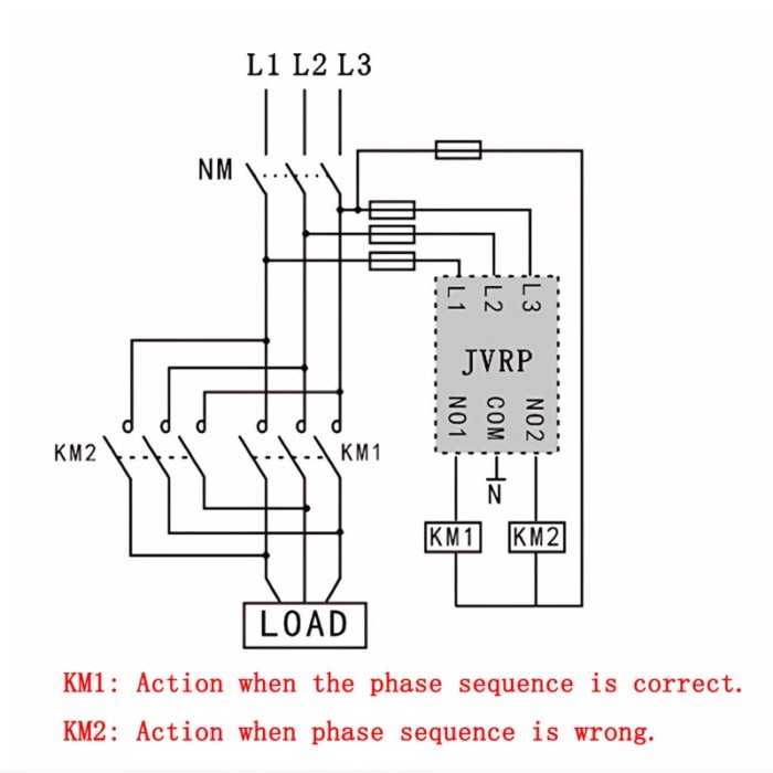 JVRP-380 Automatic Phase Corrector: Phase Error/Reverse Protection & Phase Sequence Conversion Cont