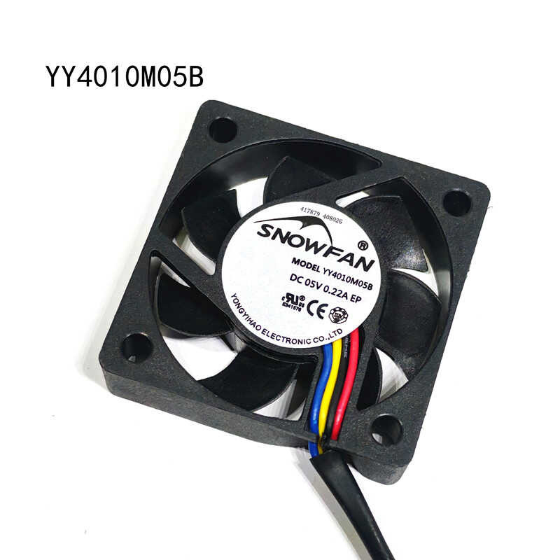 ใหม่ล่าสุด SNOWFAN YY4010M05B 4010 5V 0.22 A 4CM 4 สายพัดลมระบายความร้อน