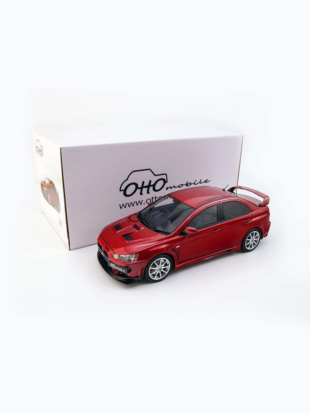 OTTO 1: 18 Mitsubishi Lancer LANCET EVO X FQ 400 2012 จําลองเรซิ่นรถรุ่น Out of Print รถรุ่น