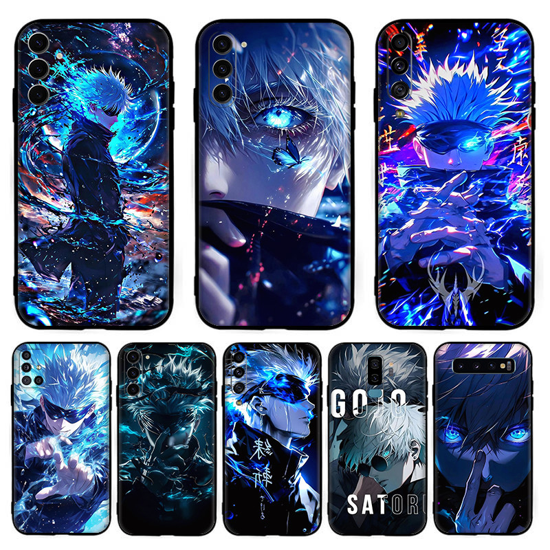 A + 1 อะนิเมะการ์ตูน cool boy gojo satoru สําหรับ Samsung A01 EU A02 M02 A03S A03 Core 164 มม.166 มม.A04S A04E A04 A04 A05 A05 A05 A05 A05S A05S A06 TPU สีดําซิลิโคน frosted เคสโทรศัพท์ซิลิโคน