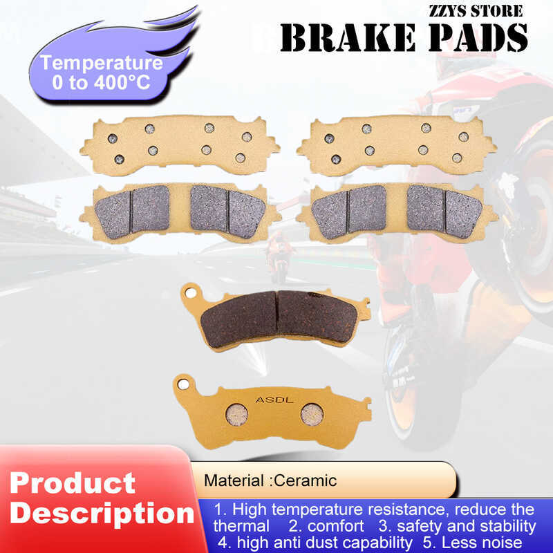 C Original Motorcycle Front Rear Brake Pads Disc For Honda Gl1800 Gold Wing Tour J Gl1800b Goling J