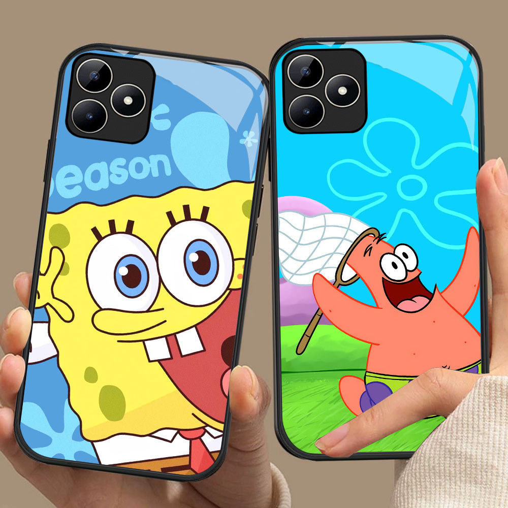 CK-94 SpongeBob Patrick HD Glass Casing สําหรับ Oppo A3X A3i A40 Realme C53 C31 C35 GT 6 Narzo N53 5