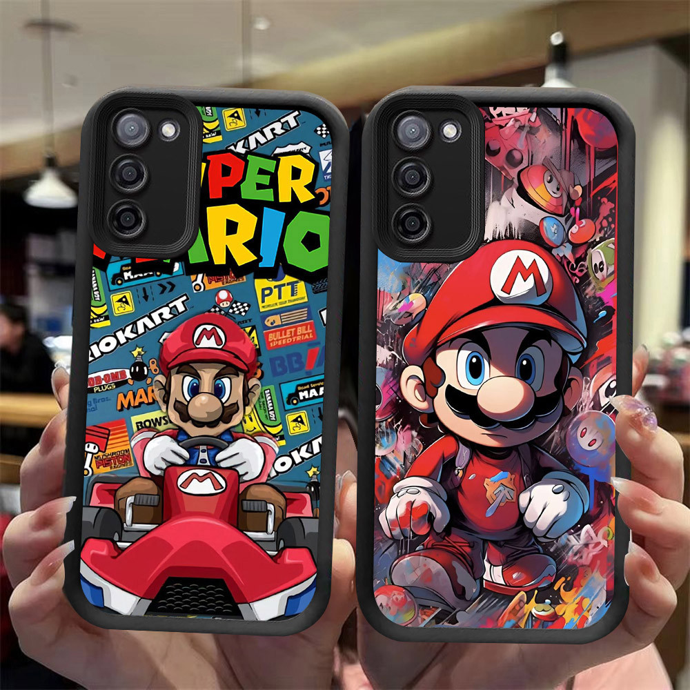 J-34 Mario ดำขาวชมพูเคสโทรศัพท์หรับ Xiaomi Redmi 15 POCO M3 9T 9A 5G