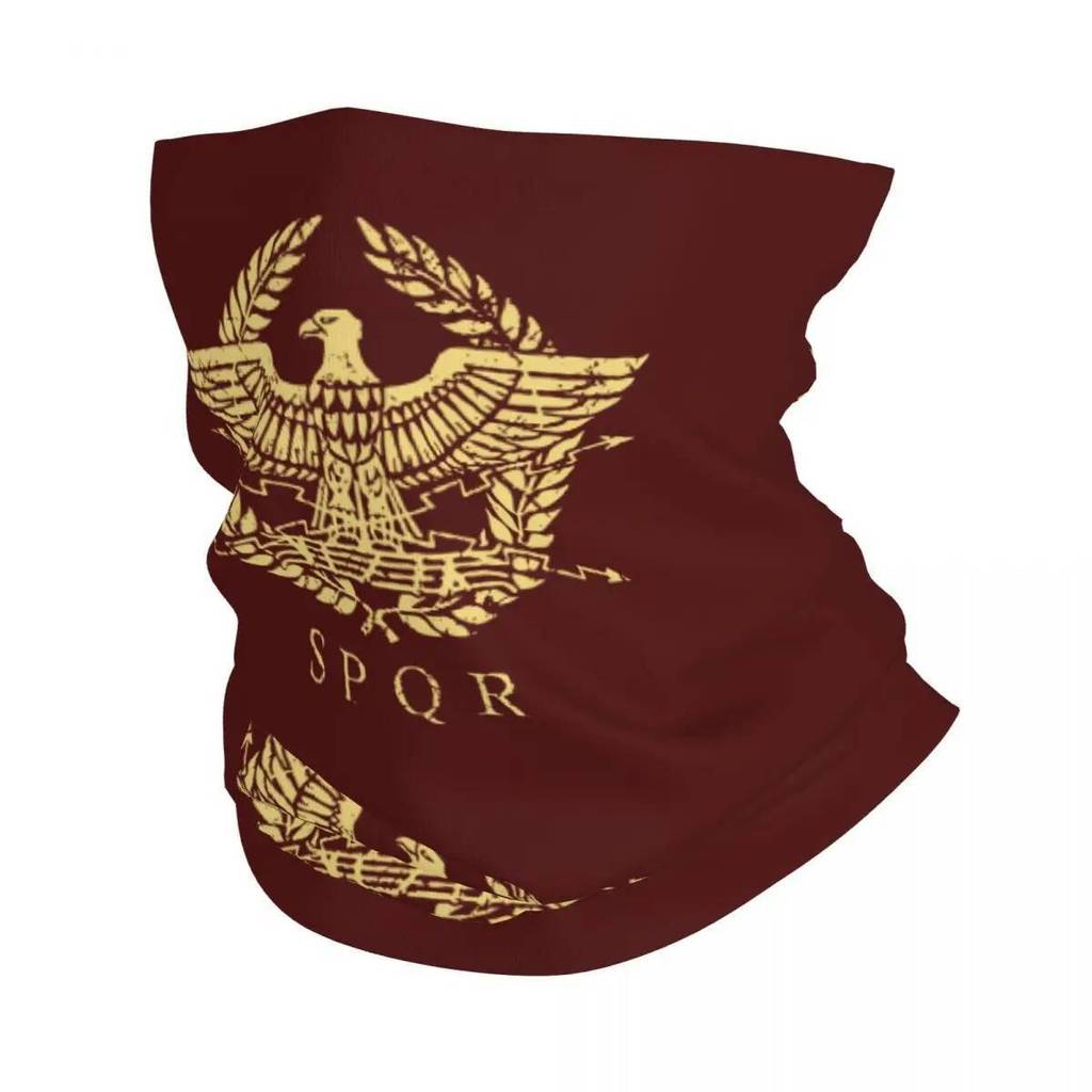 Roman Empire Eagle Emblem Bandana คอ Gaiter พิมพ์ SPQR Wrap ผ้าพันคอ Warm Balaclava ตกปลา Unisex ผู้