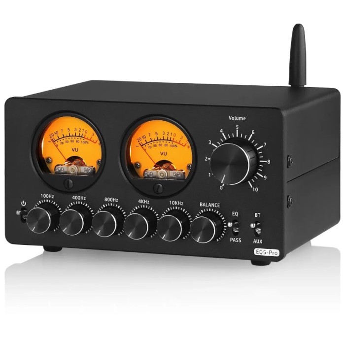 EQ5 PRO Bluetooth 5-Band Preamp EQ Equalizer 3.5mm AUX Analog Audio Processor for Speaker/Amplifier