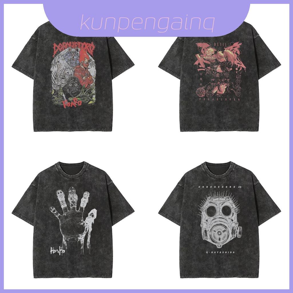 T Dorohedoro เสื้อการ์ตูนสําหรับวัยรุ่นฤดูร้อนผ้าฝ้ายแขนสั้นแฟชั่น