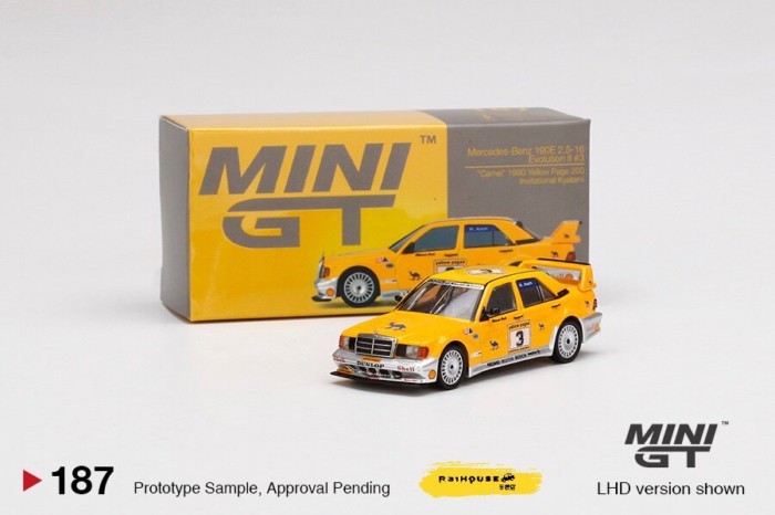 现货MINIGT187 1/64Benz 190E 2.5-16 Evolution II #3车模
