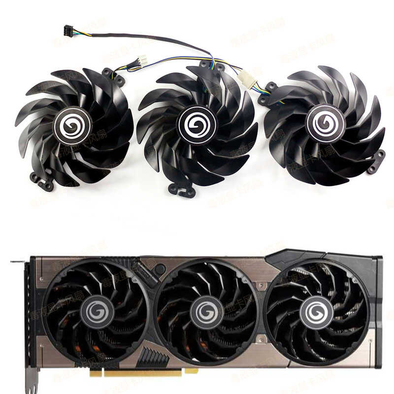 GALLAX RTX 3060TI 3070 3070ti 3080ti 3090 สีดําจะกราฟิกการ์ดพัดลมระบายความร้อน