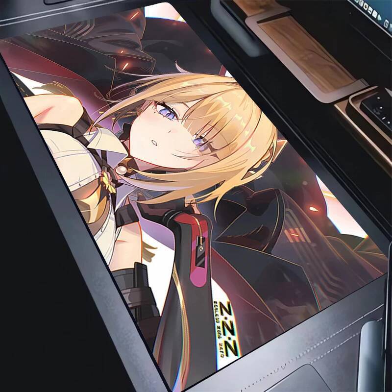แผ่นรองเมาส์แล็ปท็อป Zenless Zone Zero ZZZ Mousepad PC อะนิเมะสาว Evelyn Kawaii แป้นพิมพ์ Pad อุปกรณ