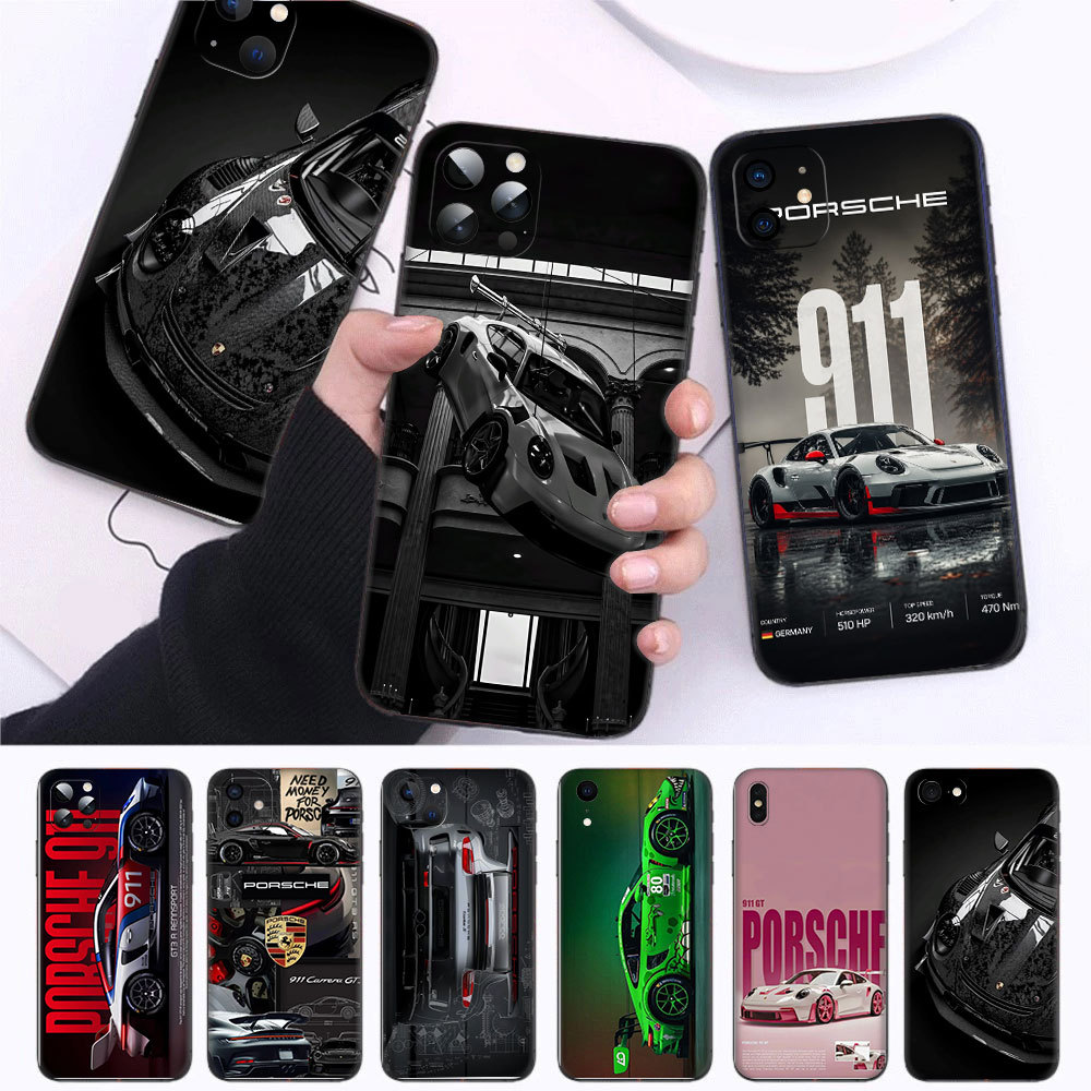 รถสปอร์ต Porsche 911 GT3 RS ^E7 สําหรับ iPhone 12 13 14 15 Mini Pro Max Plus ความเข้ากันได้เคสโทรศัพ