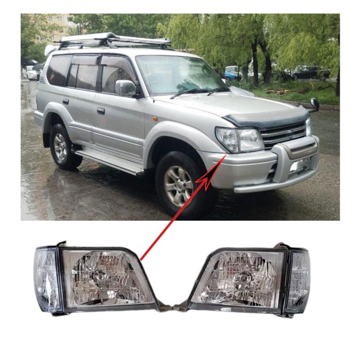 Car Headlights Corrner Lamp For Toyota LAND CRUISER PRADO LC90 FJ90 RZJ90 VZJ95 KZJ95 1998 1999