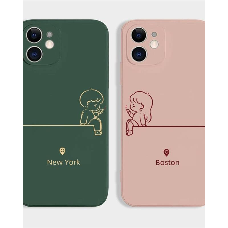 (สต็อกในไทย) เคสโทรศัพท์ลายคู่รักน่ารัก ป้องกันแรงกระแทก วัสดุ TPU นุ่ม| ของขวัญสำหรับความสัมพันธ์ทา