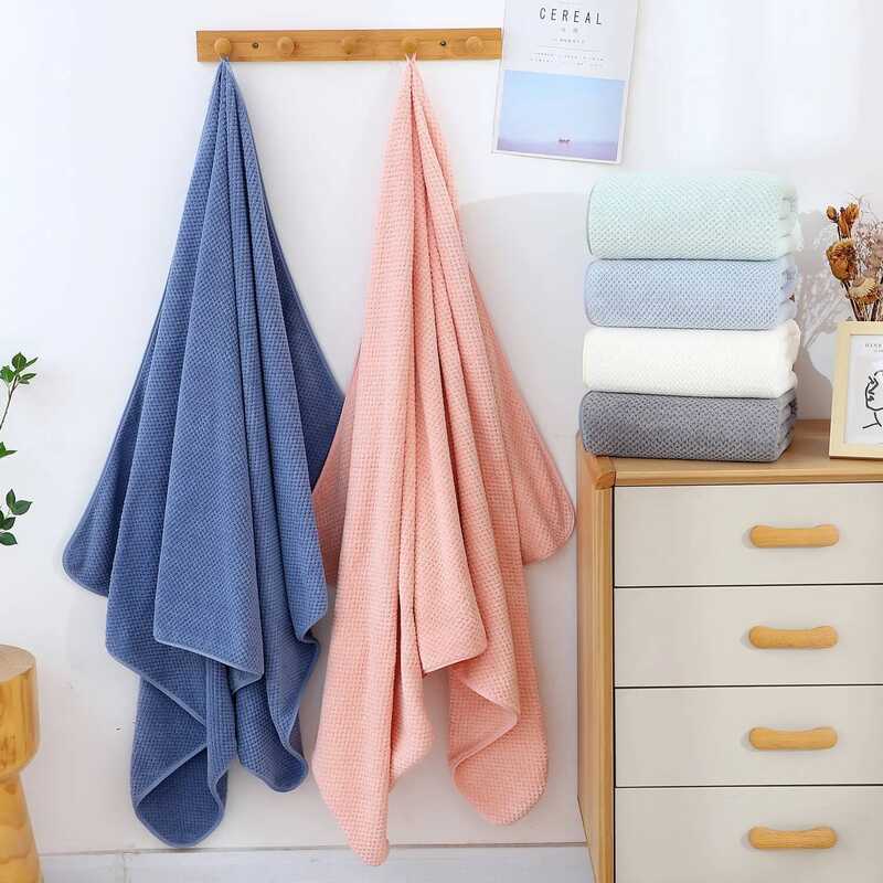 438 Yjb-02[ขนาด170x90ซม.]ผ้าเช็ดตัว ผ้าขนหนูรังผึ้ง สาเก ใส่อาบน้ำได้ สีพื้น นุ่มไม่บาดผิว ยินดีต้อ
