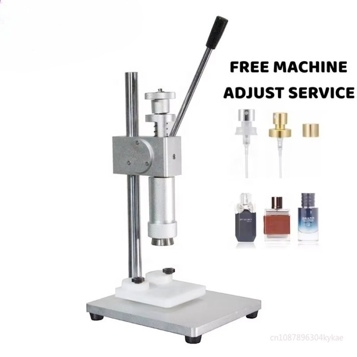 Perfume crimping machine, perfume bottle cap crimping machine, perfume bottle capping machine