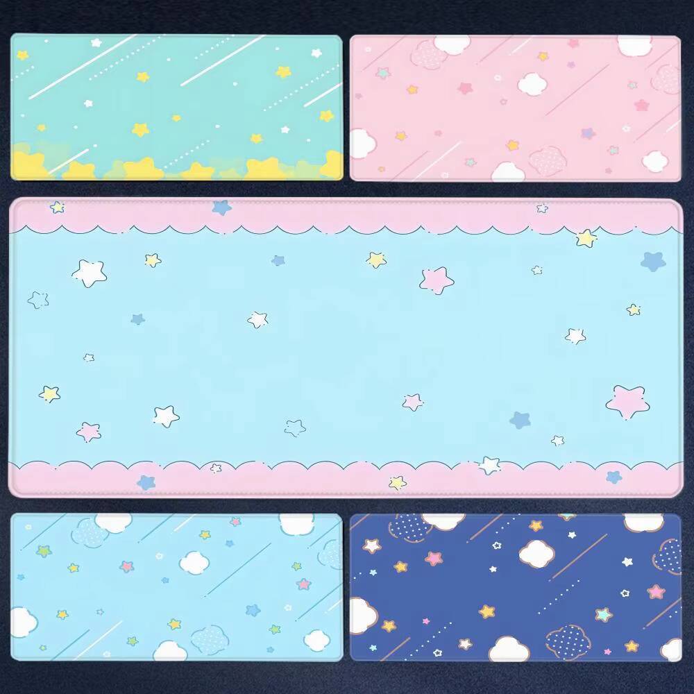 Art Dreamy Pastel Clouds แผ่นรองเมาส์ยางกันลื่น Gamer Balance คอมพิวเตอร์ Decoracion Deskmat แล็ปท็อ