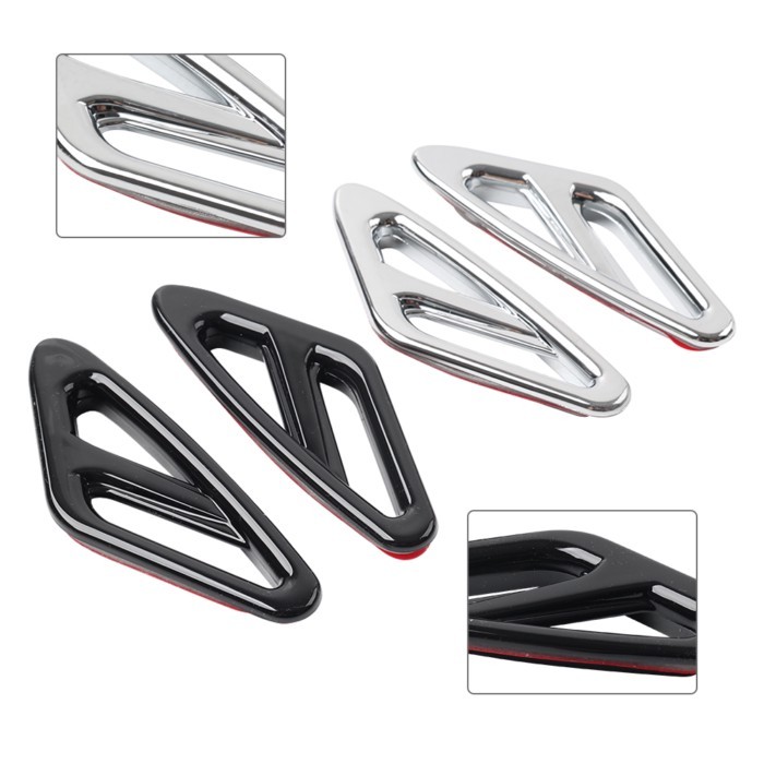 2Pcs Chrome/Glossy Black Front Mugguard Filler Accents Trim Cover ABS For Honda Gold Wing GL1800 Go