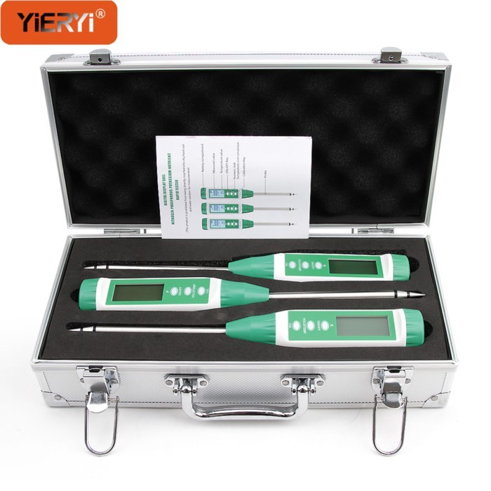 Yieryi Soil Test Kit NPK Meter Soil Quick-acting Nitrogen/Phosphorus/Potassium Tester Nutrient Anal