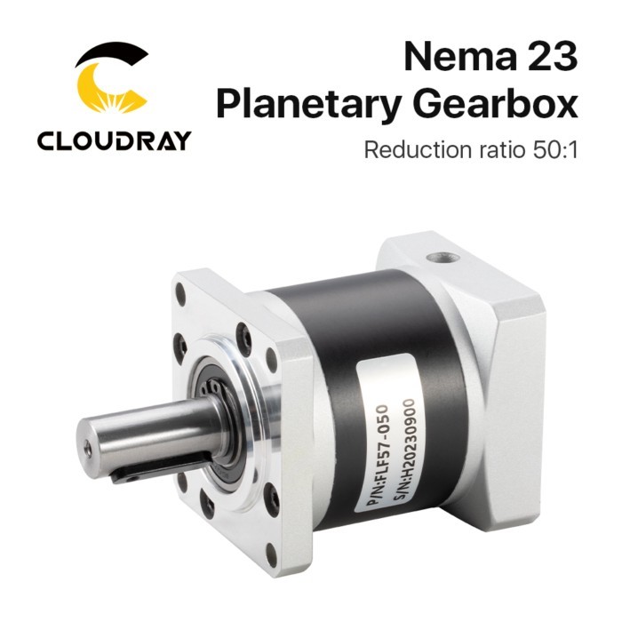 Cloudray Nema23 Ratio 50:1 Planetary Gearbox Motor Speed Reducer with 8mm Input for Nema23 Stepper