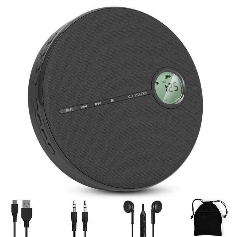 มัลติฟังก์ชั่น CD Repeater แบบพกพา MP3 เพลง Walkman Player บลูทูธเครื่องเล่น CD