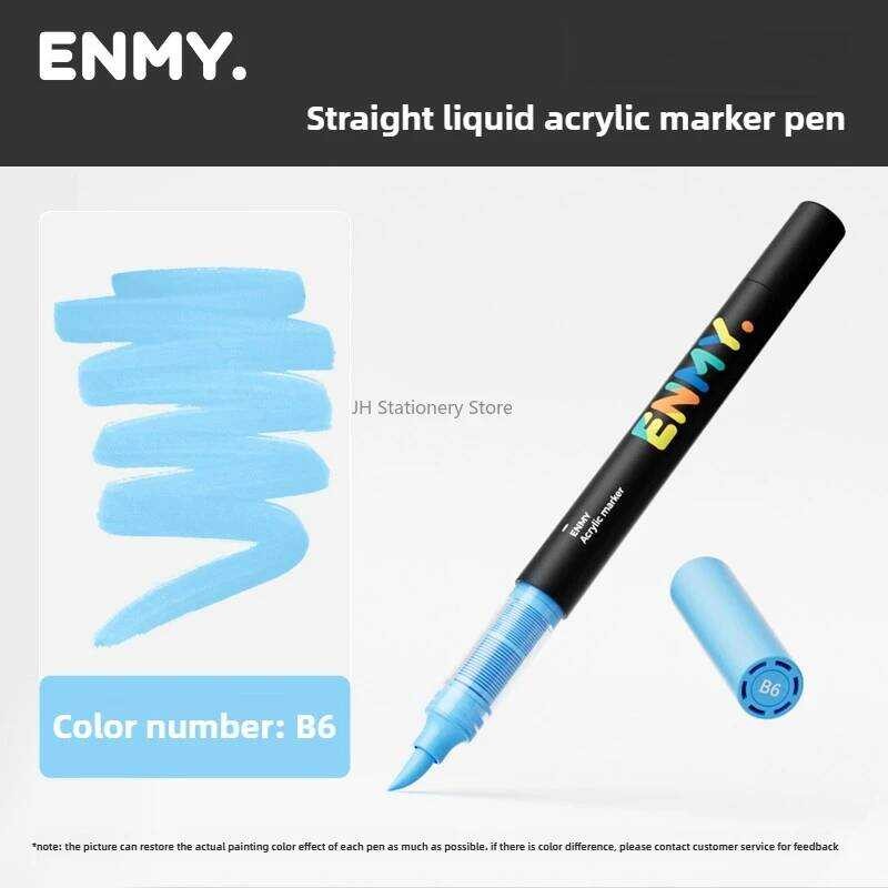 1 PC ENMY 60 สีโดยตรงสีอะคริลิคปลายอ่อนผสม Non-Transparent Water-Based Art Markers อุปกรณ์การเรียน