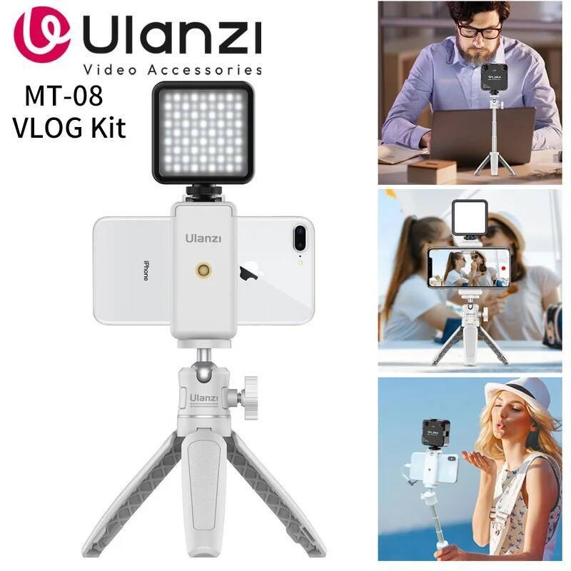 Ulanzi MT-08 มินิสมาร์ทโฟนขาตั้งกล้อง DSLR สําหรับ Sony ZV1 Canon M50 รองเท้าเย็นขาตั้งกล้องสําหรับไ