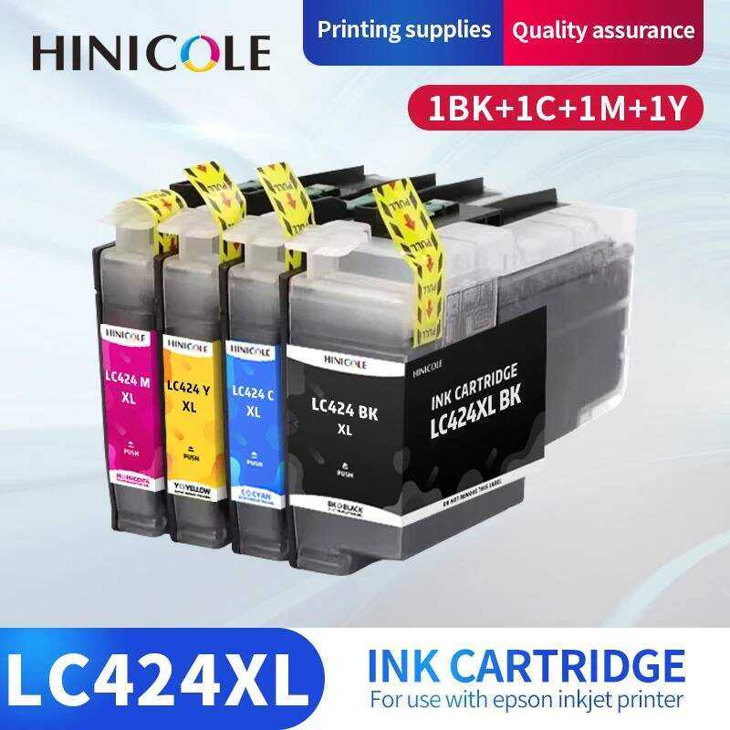 HINICOLE LC-424 XL ตลับหมึก LC424 สําหรับ Brother DCP-J1200DW DCP-J1200W DCP-J1200WE เครื่องพิมพ์