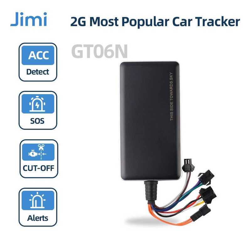 Jimi GT06N รถ 2G GSM การติดตามเวลาจริงหลาย Al History Playback Tracker Remote Cut-off ผ่านแพลตฟอร์ม 