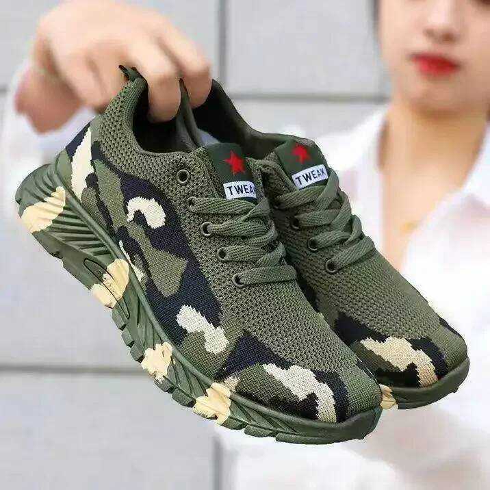 C Camouflage Shoes Men's Outdoor Climbing Training Shoes Student Military Training Construction Lab
